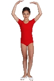 BODY DANZA LYCRA MEZZA MANICA ROSSO BAMBINA